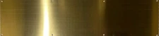 Metal Kick Plate, Polished Brass Finish, 3/64" Thick, Multiple Sizes