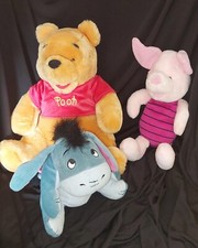 Winnie The Pooh Plush Lot Disney Piglet Eeyore and Pooh See Description