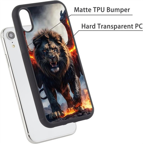 For iPhone X XS 11 12 13 14 15 Pro Max Lion from Hell Print Cover - Picture 18 of 240