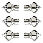 Stainless Steel Curtain Rod Finials Holder for 1 Inch Rod Pack of - 6 Pics