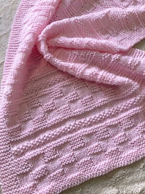 DAISY GRAY KNITS Knitting pattern- Jesse Baby Blanket ~ Aran or Chunky~ Simple Design ~Paper Copy