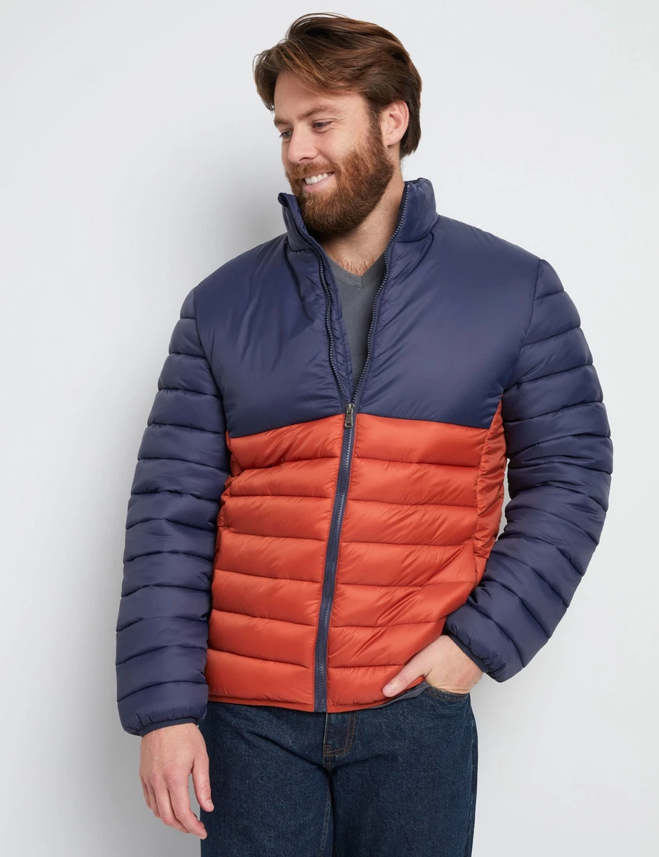 RIVERS Mens Jacket Two Tone Puffer Jacket