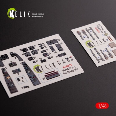 Me-410 A1 interior 3D Decals for Meng Model kit Scale 1:48 KeliK K48075