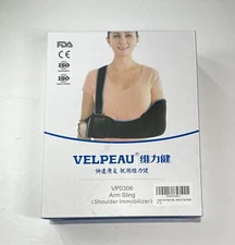 VELPEAU Arm Sling Shoulder Immobilizer - Rotator Cuff Support Brace - small