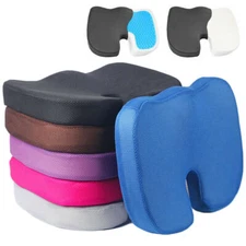 Gel Memory Foam Seat Cushion  Chair Car Seat Pad f Long Sitting Pressure Relief