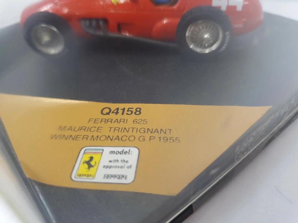 Cuarzo 1:43 Escala Q4158 - Ferrari 625 F1 - GP de Mónaco 1955 - 1º #44 Trintignant Foto 2 de 4