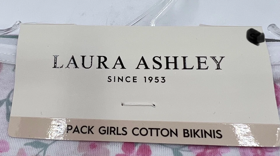 Laura Ashley Girls 5 Pack Cotton Bikini Panties Size XS Solids Florals - Image 2 of 4