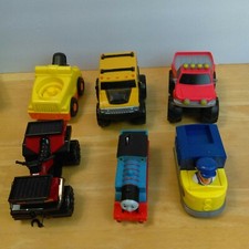 Lot of 6 Mixed 5" Trucks, Train, ATV, Cars. Fisher Price, Thomas, etc. t8