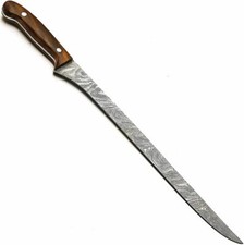 BEAUTIFUL CUSTOM HANDMADE 18'' HIGH CARBON STEEL HUNTING BOWIE WITH SHEATH