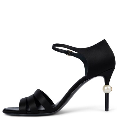 CHANEL♡新品ブラック サテン シューズ37 CHANEL♡新品ブラック サテン シューズ37