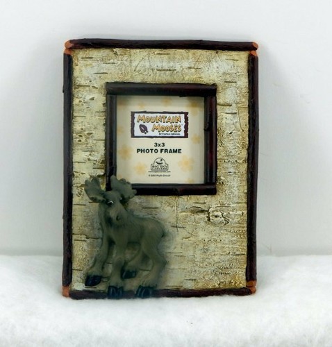 BIG SKY CARVERS MOOSE W/BIRCH & TWIGS 3 X 3 PHOTO FRAME BRAND NEW FREE SHIPPING
