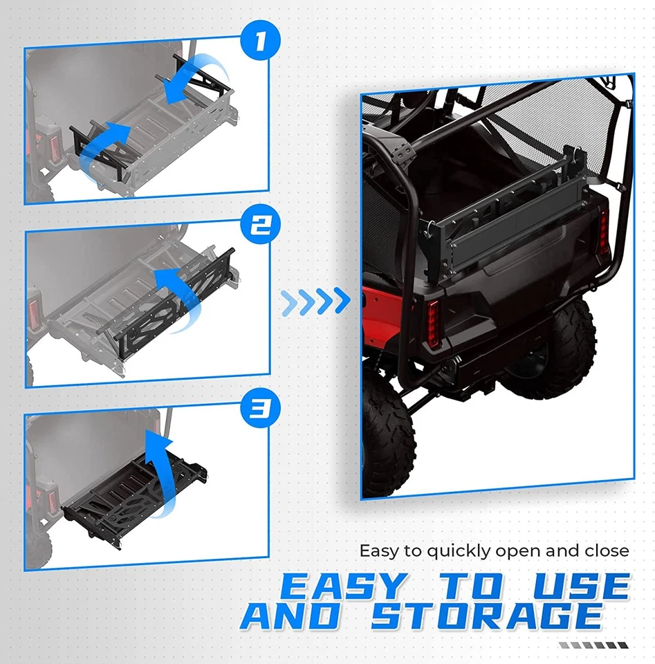 Extensor de plataforma de carga trasera espacio extendido para Honda Pioneer 700-4 1000-5 2016-2024 Foto 2 de 4