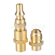 Grill Propane Quick Disconnect Connect Plug Conversion Adapter Kit For Weber Q