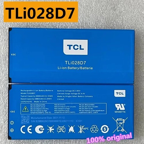 OEM TCL 30 LE 4188S ION X Z T607DL PHONE BATTERY TLi028D7 3000mAh 3.85V 11.55Wh