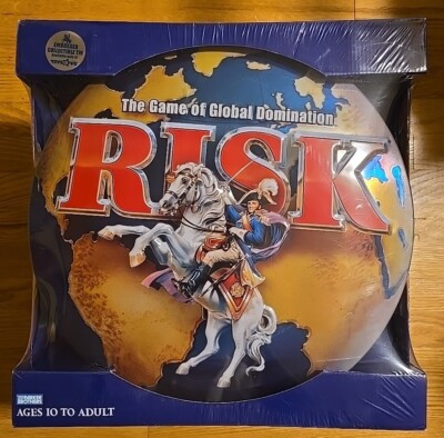 Risk The Game Of Global Domination Round Metal Tin 2003 NEW Sealed