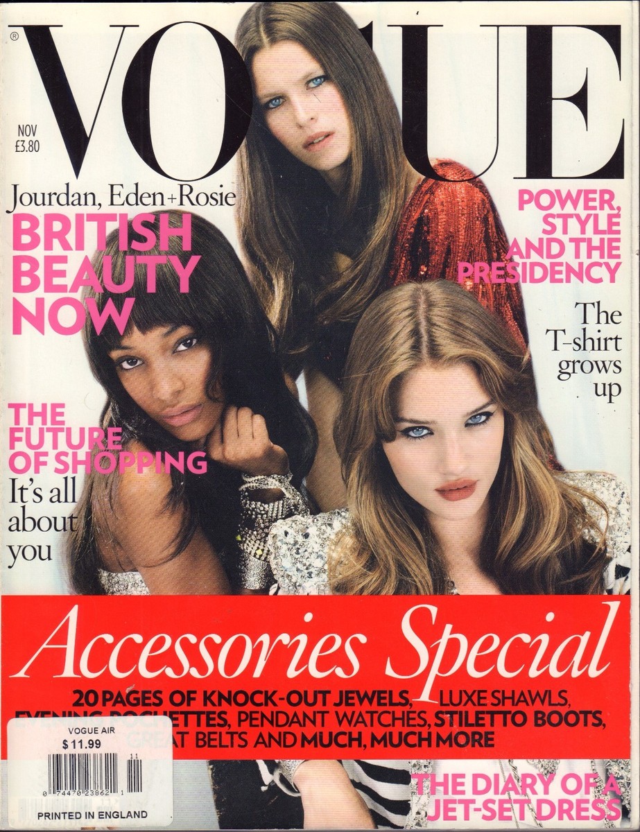 Vogue November 2008 Jordan, Eden and Rosie VG 070616DBE UK