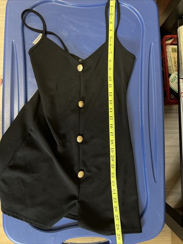 Abito tubino nero senza maniche Boohoo taglia 6 Petite nuovo con etichette con bottoni oro - Foto 4 di 10