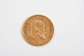 O49X01 Moneta oro 900 10 marchi 1898 Guglielmo II re del Württemberg