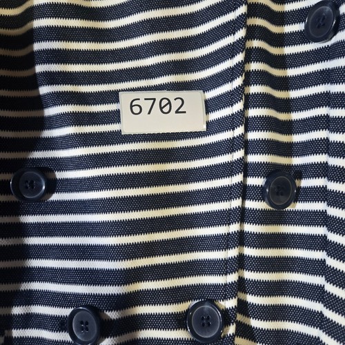 Banana Republic Womens Blazer Blue White Striped Pique Preppy Work Office Sz M - Picture 11 of 11