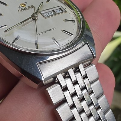 Vintage ENICAR Ocean Pearl men's automatic watch day/date swiss