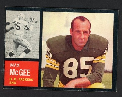 1962 Topps MAX McGEE Green Bay Packers #67 EX Condition