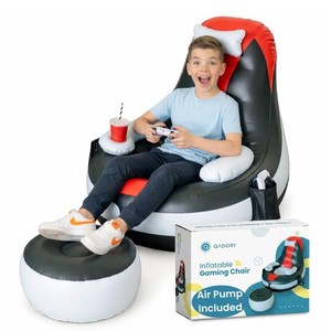 Inflatable Gaming Chair for Kids – Supports Up to 300 lbs, Includes Air Pump,...