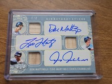 MATTINGLY / MARTINEZ / CHAMBLISS - YANKEES - LUMBER SIGNATURE STICKS AUTO #d 6/6