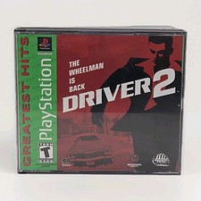 Driver 2 Greatest Hits PS1 Complete CIB W/ Reg Card & Manual - Tested Working