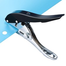 Heavy Duty Single Hole Punch - Portable Hand Held Paper Punch for Tags, Cards...