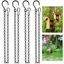 26 Inch Hanging Basket Chain with Hooks Black Hanging Chain for Hanging Bird ...