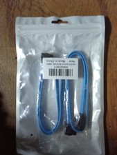 SSD 2-Pack 90 Degree Right Angle Blue SATA Cable 18 Inches 6.0 Gbps SATA...