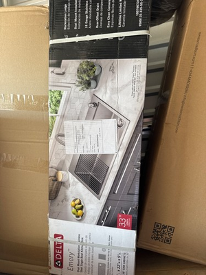 #ad #ad NEW Delta Emery Stainless Steel 30 in. Single Bowl Undermount Drop In Sink $179.99