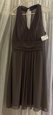 Bill Levkoff Formal Gown Dress Pewter Gray Color Sz. 10 New with Tags