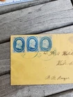 Civil War General Banks' Division Post Mark Three Scott 63 One Cent Franklin