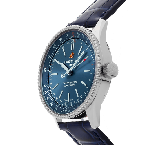 Breitling Navitimer Steel Automatic Bleu Bracelet Montre 35mm A17395161C1P2 - Photo 2 sur 5