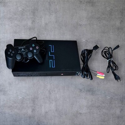 SONY PLAYSTATION 2 PS2 - FAT Black SCPH-50004 / Inklusive Controller und Kabel 