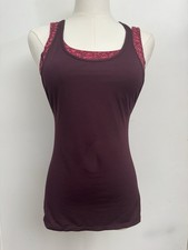 Lululemon All Sport Support Tank 2 Bordeaux Drama LW1J88S Built In Bra Exc!