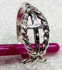 James Avery Sterling Silver Retired Ichthus Cross Fish Ring Size 4.75 — photo 2