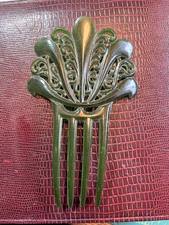 ANTIQUE CELLULOID 1920's ART DECO HAIR COMB