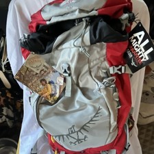 Osprey Ace 48 Hiking Backpack 48L Gray Red Nylon Large Adjustable Hip Belt