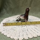 Murano Style Handblown Glass Pigeon Dove Bird Figurine Purple Clear Paperweight — photo 10