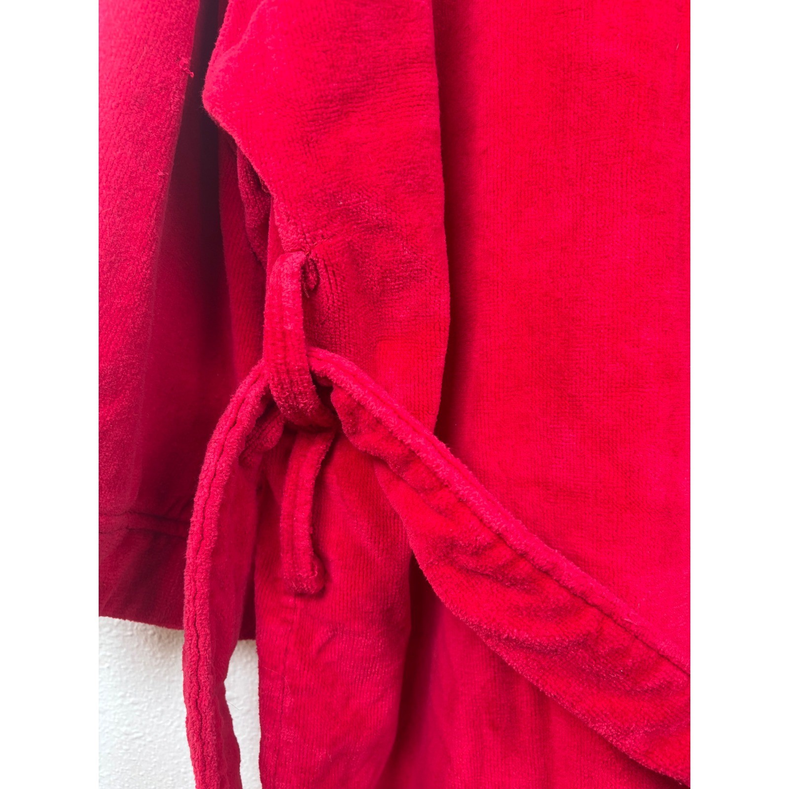 Christian Dior Monsieur Vintage Red Terry Cloth Bathrobe Cotton One Size thumbnail 8