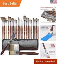 Synthetic Bristles Acrylic  Oil Paint Brushes - 25pcs