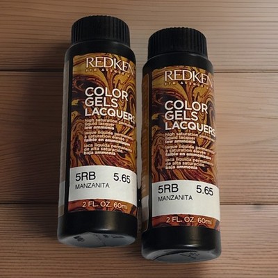 2-Redken Color Gels 5RB Manzanita Permanent Conditioning Hair Color 2 oz.