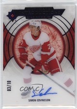 2023-24 Ultimate Collection Introductions Purple 3/10 Simon Edvinsson Auto 1b8