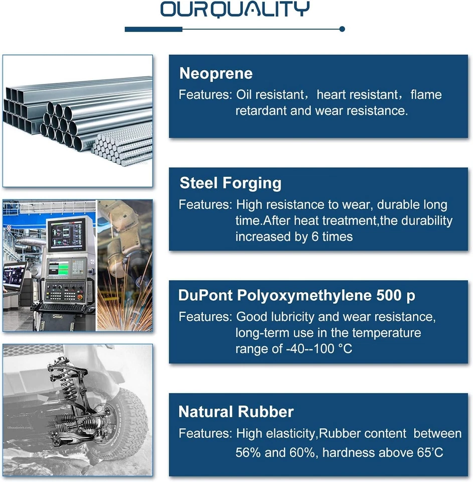 4Pcs Lower Ball Joint Upper Control Arm & Ball Joint for Cadillac Escalade - Image 4 of 4