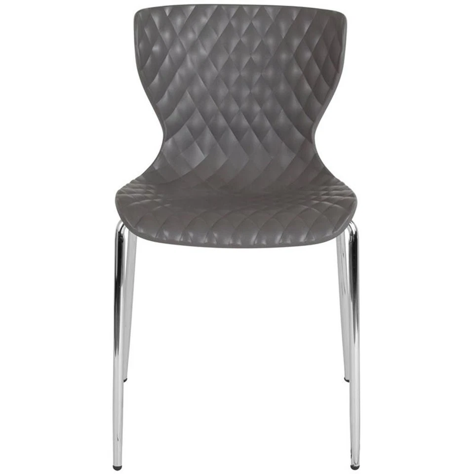 Silla auxiliar de comedor de plástico Lowell Flash Furniture Lowell en gris Foto 2 de 4