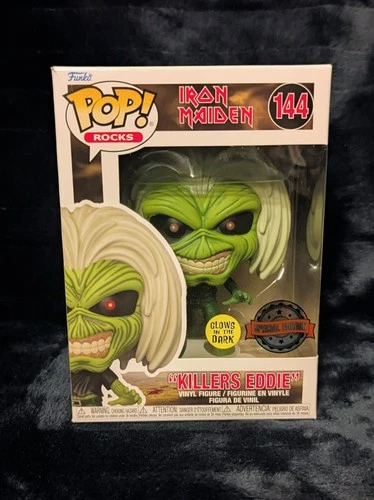 Funko Pop! Rocks Iron Maiden "KILLERS EDDIE" #144 Glow In The Dark Exclusive