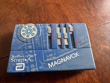 Vintage Magnavox Stereo Pocket AM FM Radio D1906 With Clip Retro Listening Denim