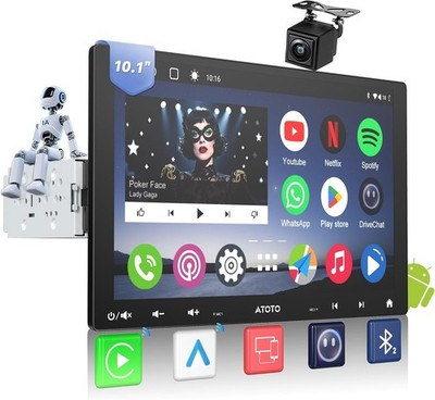 10'' QLED Screen AI Stereo CarPlay Android-Auto GPS 8-Core 2+23Gb Camera ATOTO A6